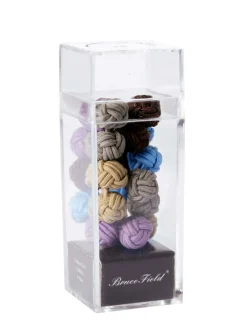 Assortiment de boutons de manchette passementerie pure soie unie
