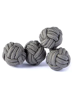 Assortiment de boutons de manchette passementerie pure soie unie