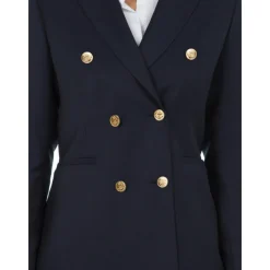 Blazer Caroline croisé pure laine à boutons dorés