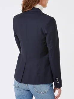 Blazer Daniela natté pure laine à boutons dorés
