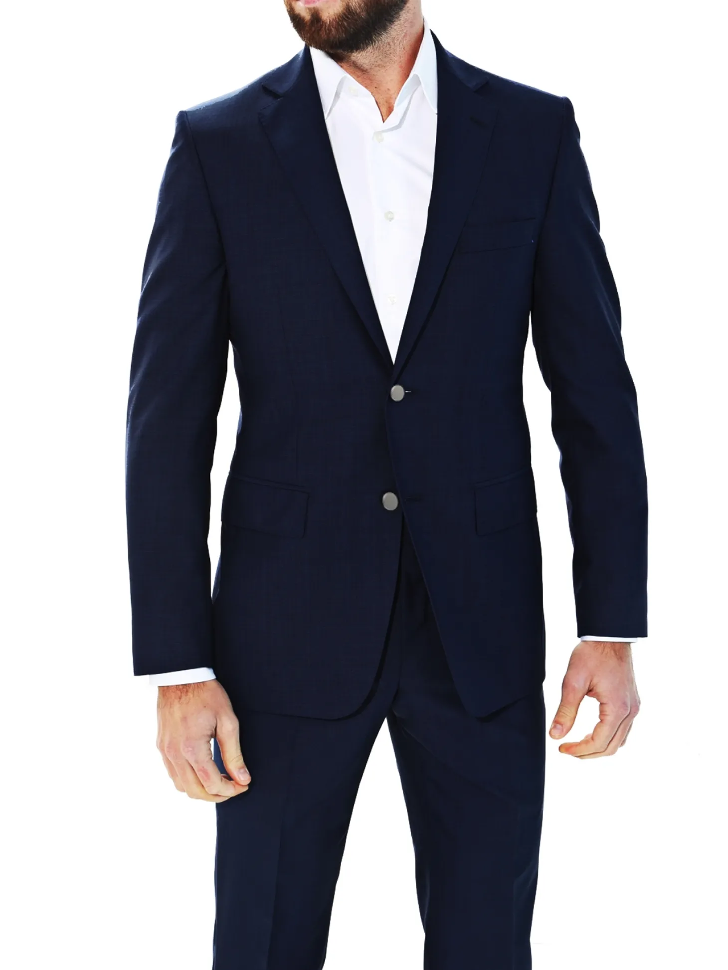 Blazer Didier grande taille ajusté pure laine piquée boutons argentés Tissus Reda