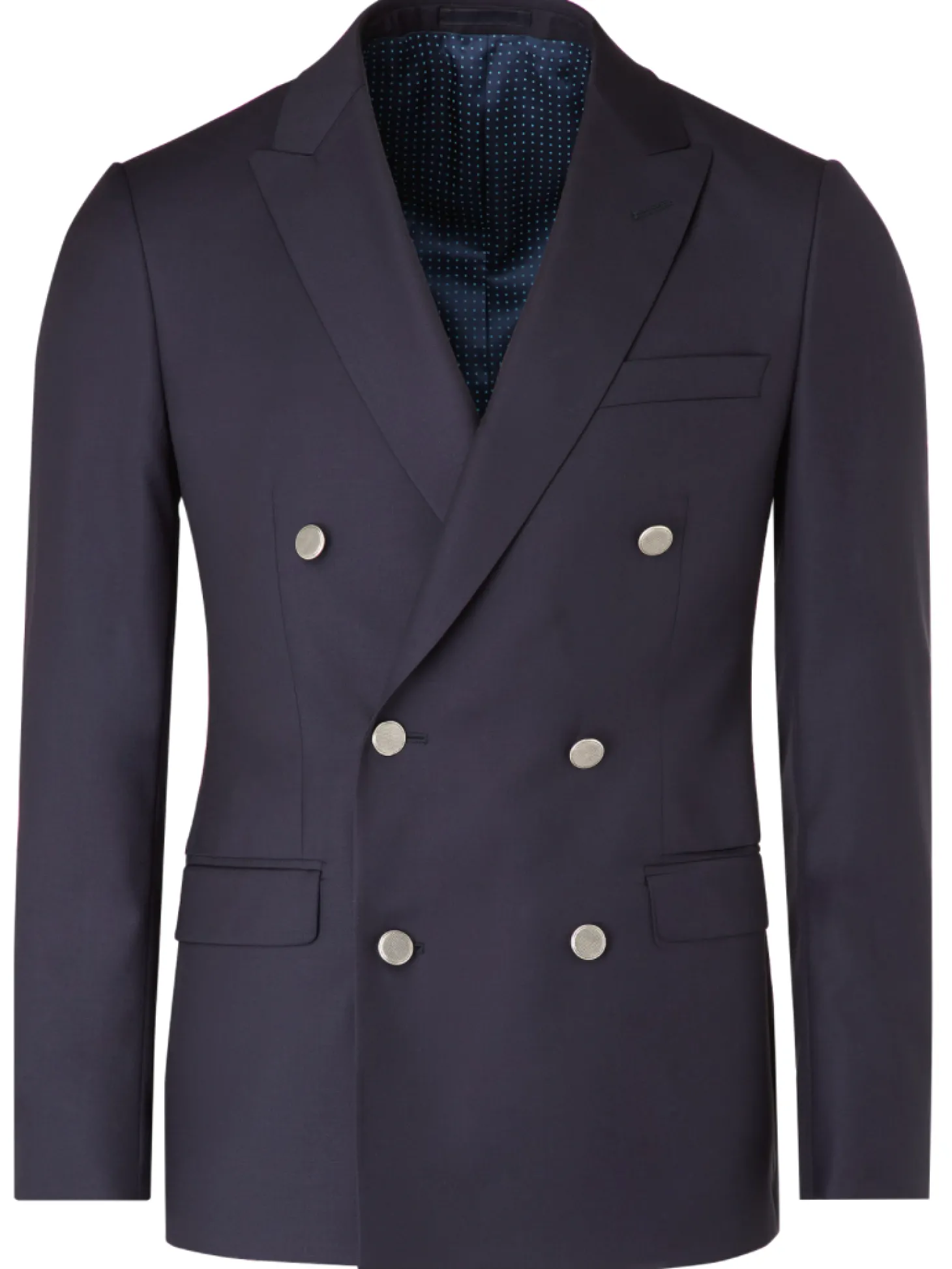 Blazer Mathias croisé pure laine boutons argentés