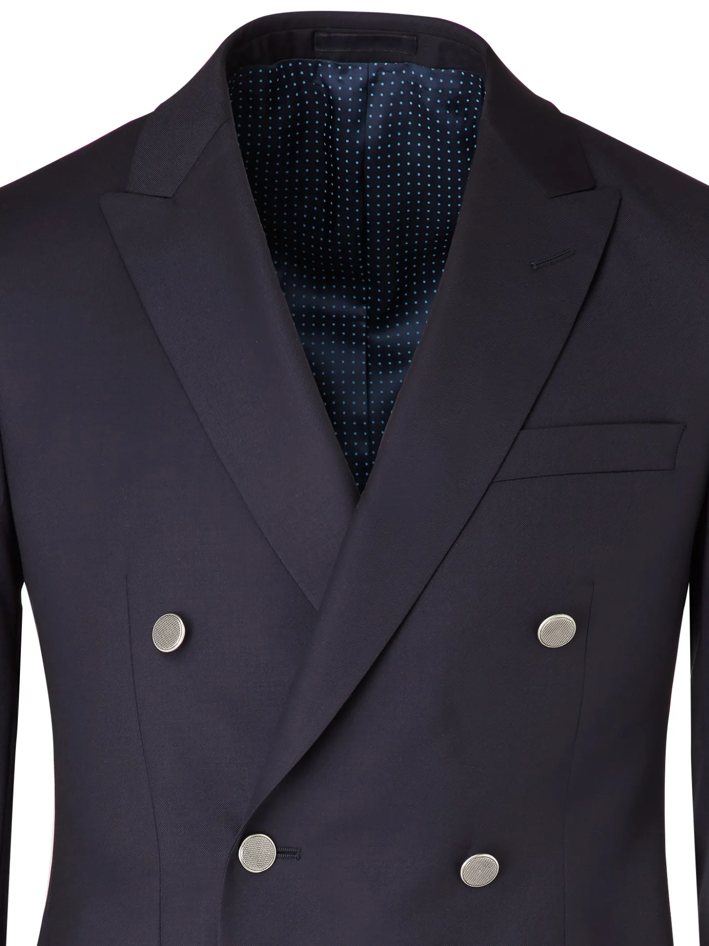 Blazer Mathias croisé pure laine boutons argentés