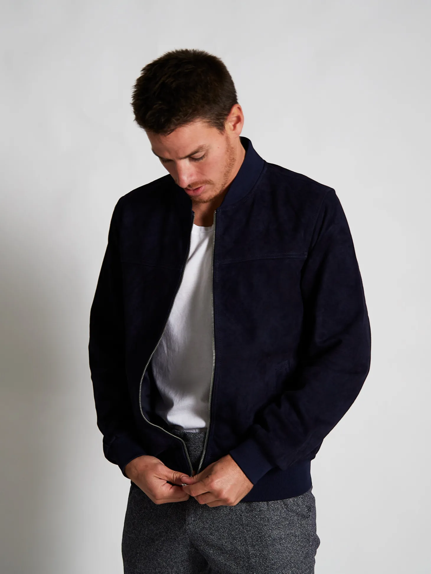 Blouson Teddy en daim