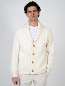 Cardigan boutonné laine & cachemire jauge 7 Miki