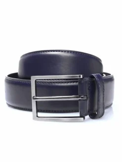 Ceinture homme cuir lisse surpiqué ton sur ton