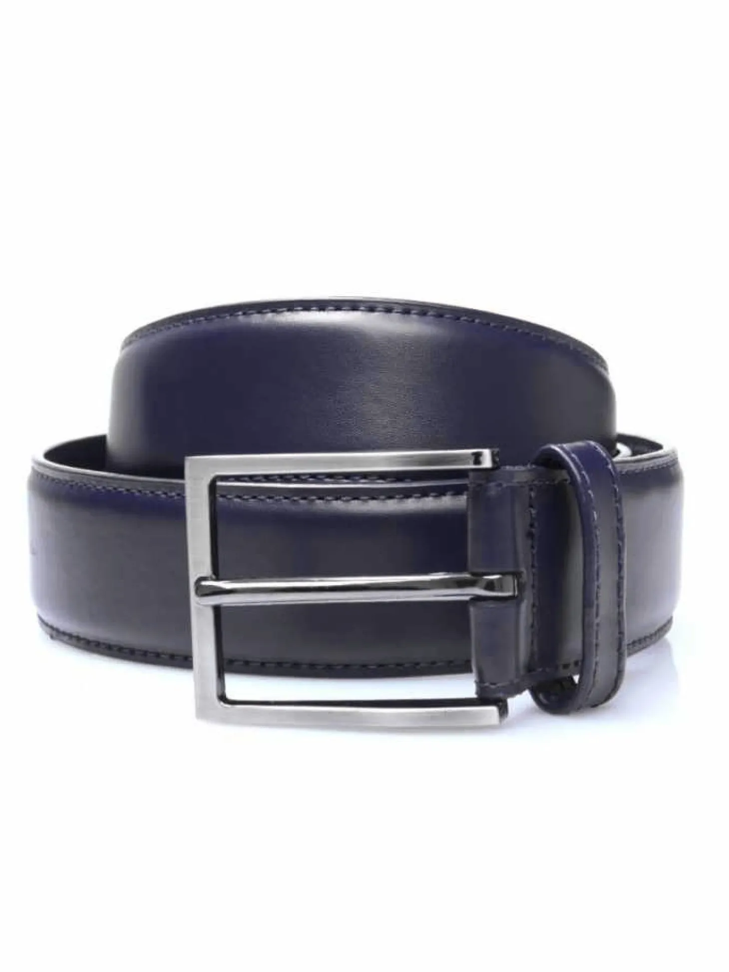 Ceinture homme cuir lisse surpiqué ton sur ton