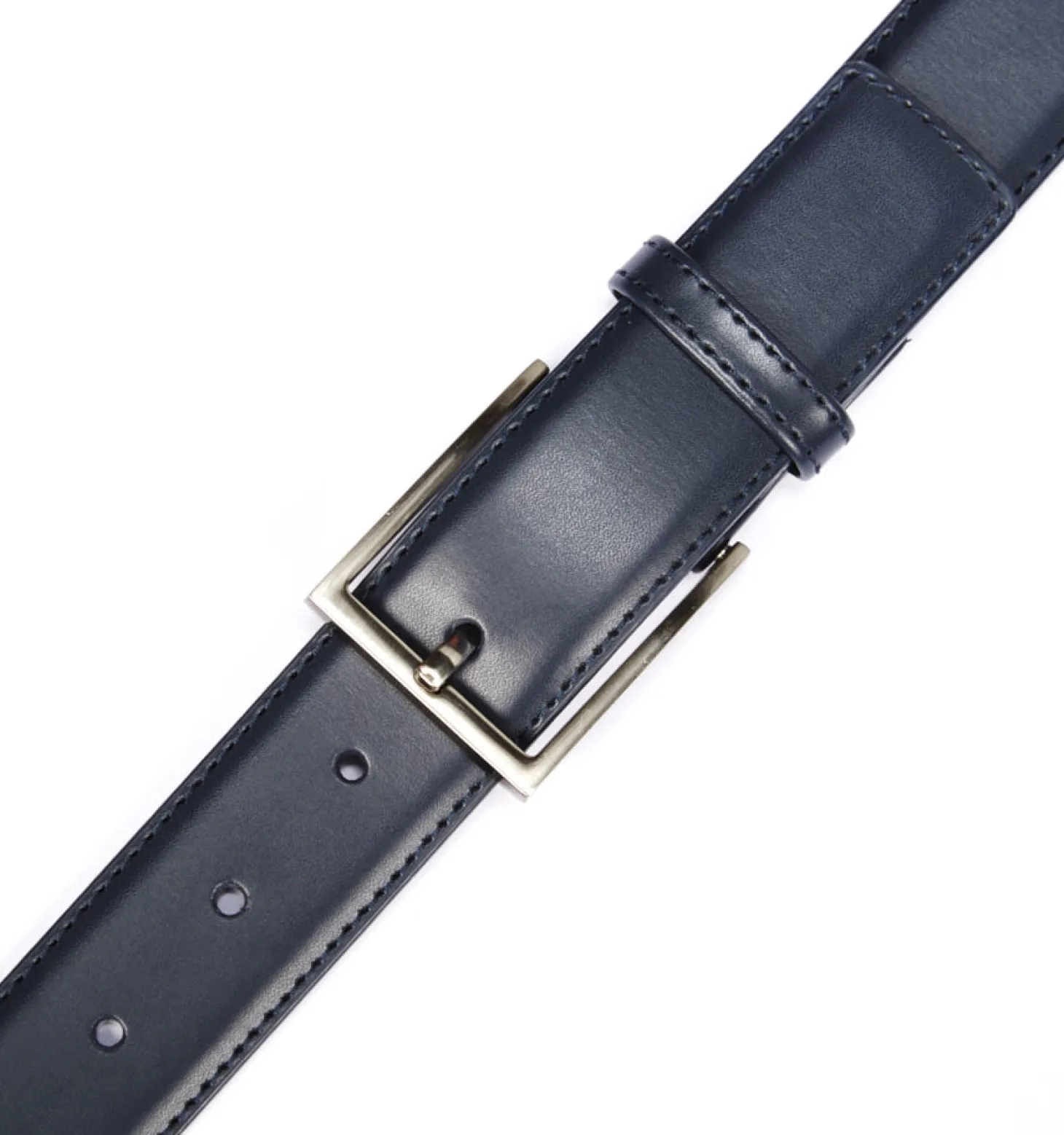 Ceinture homme cuir lisse surpiqué ton sur ton