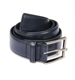 Ceinture homme cuir lisse surpiqué ton sur ton