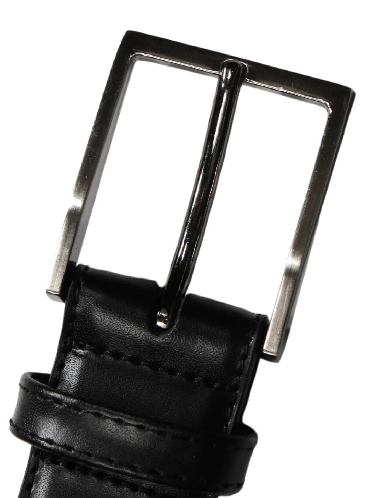 Ceinture homme cuir lisse surpiqué ton sur ton