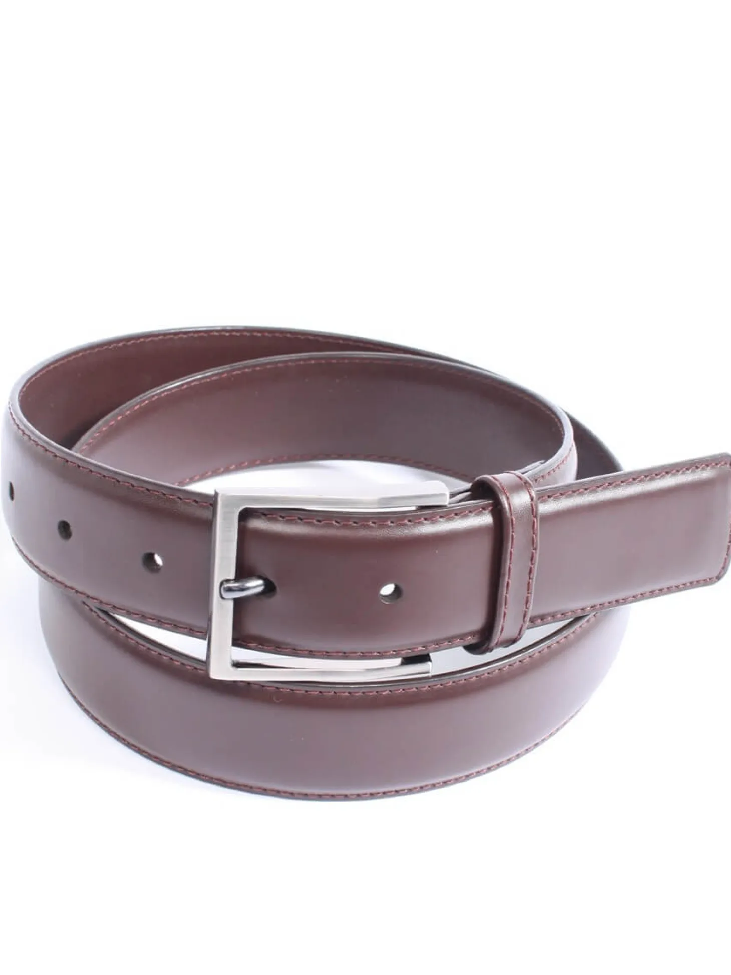 Ceinture homme cuir lisse surpiqué ton sur ton