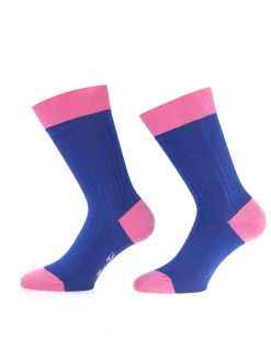 Chaussettes homme fil d'Ecosse 100% coton orange et noir