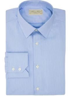 Chemise Alexian coupe classique pur coton finement rayée Monarques