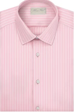Chemise Benton cintrée en pur coton à rayures blanches Dallas