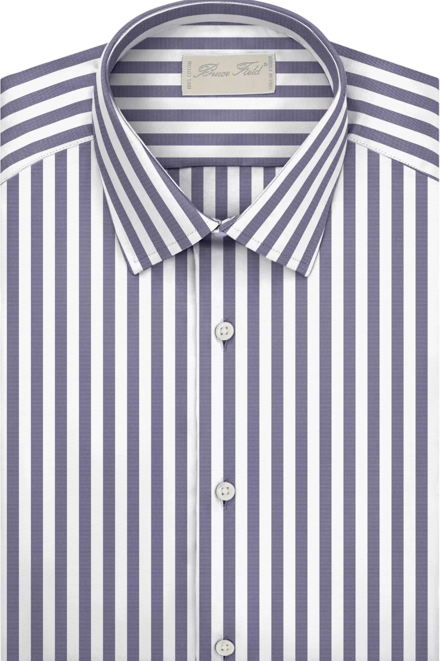 Chemise Benton cintrée en pur coton à rayures Michigan