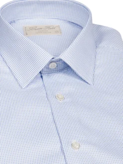 Chemise Benton cintrée pur coton à petits carreaux Menton