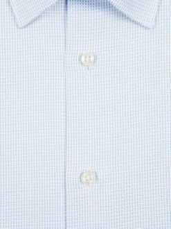 Chemise Benton cintrée pur coton à petits carreaux Menton