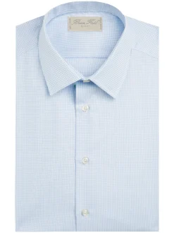 Chemise Benton cintrée pur coton à petit carreaux Mondragone