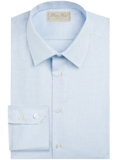 Chemise Benton cintrée pur coton à petit carreaux Mondragone