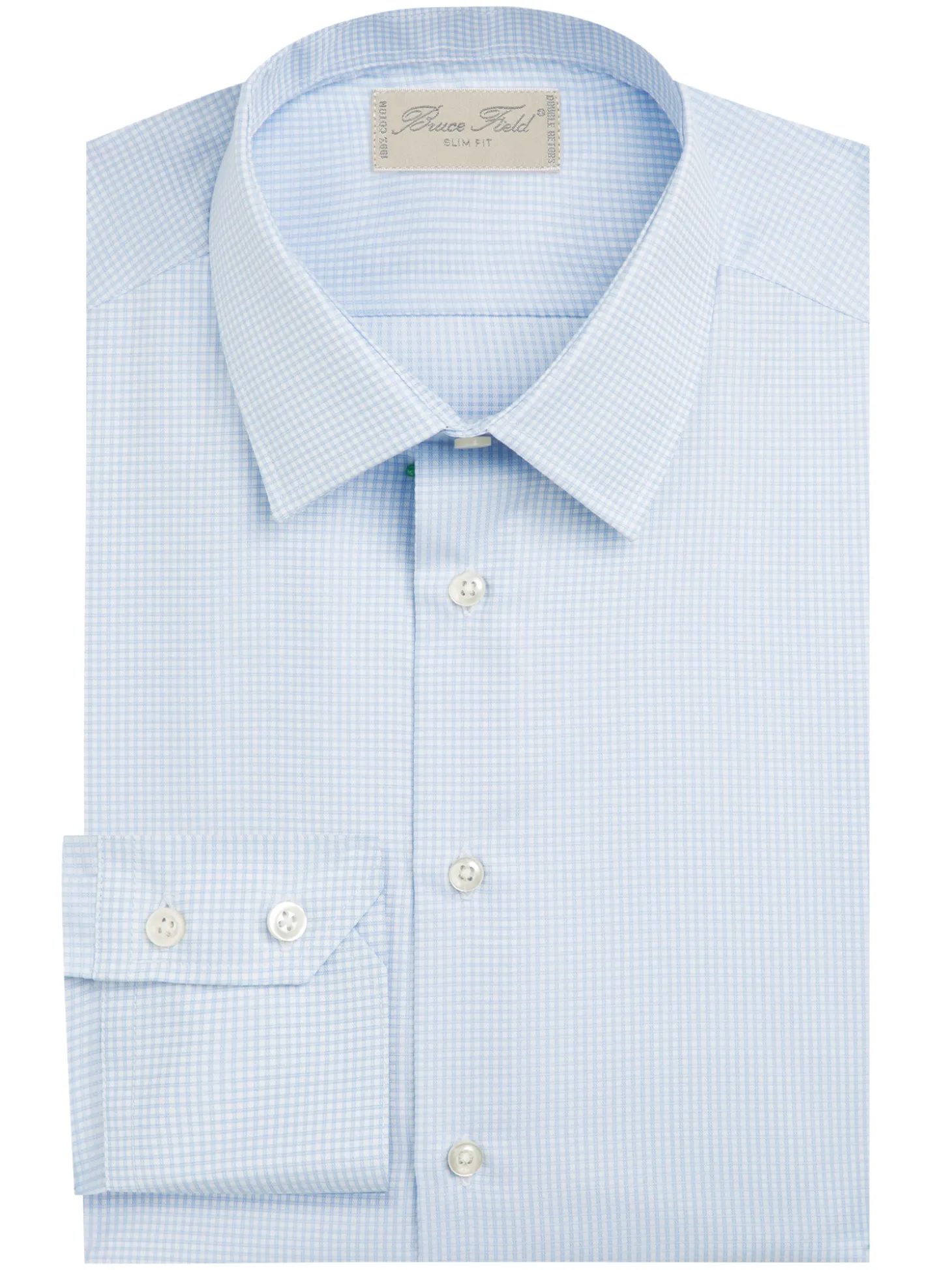 Chemise Benton cintrée pur coton à petit carreaux Mondragone