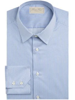 Chemise Benton cintrée pur coton à fines rayures Pessoa