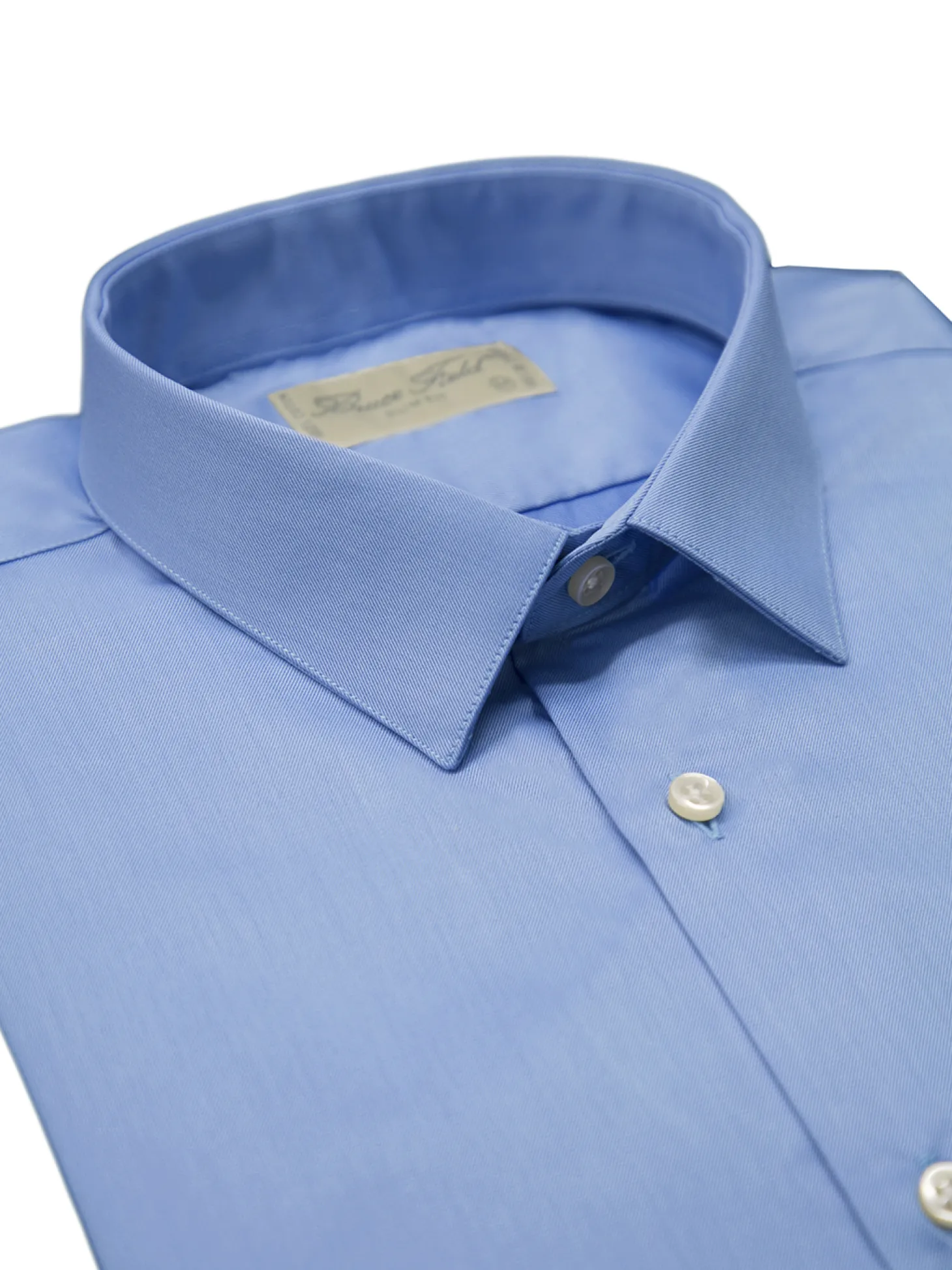 Chemise Benton cintrée unie en pur coton à poignet mousquetaire Palma