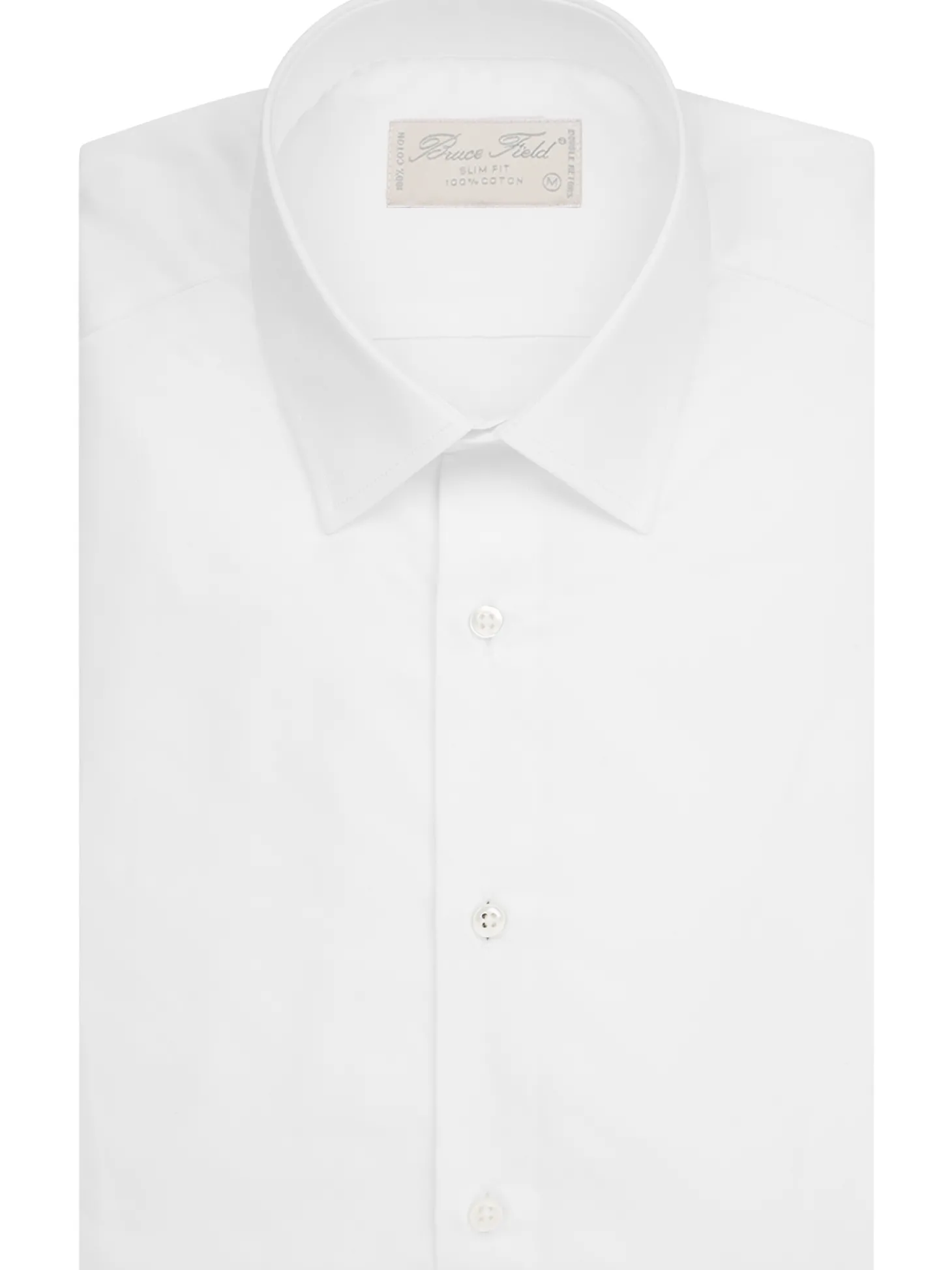 Chemise Benton cintrée unie en pur coton à poignet mousquetaire Palma