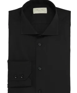 Chemise Paolo cintrée col italien en pur coton Easy Care Non Iron
