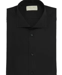 Chemise Paolo cintrée col italien en pur coton Easy Care Non Iron