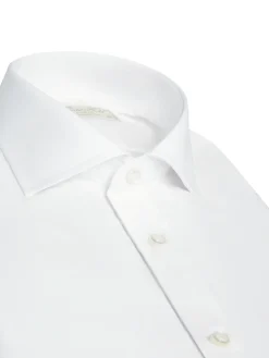 Chemise Paolo cintrée col italien en pur coton Easy Care Non Iron