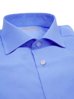 Chemise Paolo cintrée col italien en pur coton Easy Care Non Iron