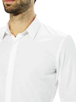 Chemise Thomas cintrée à gorge cachée Easy Care Non Iron