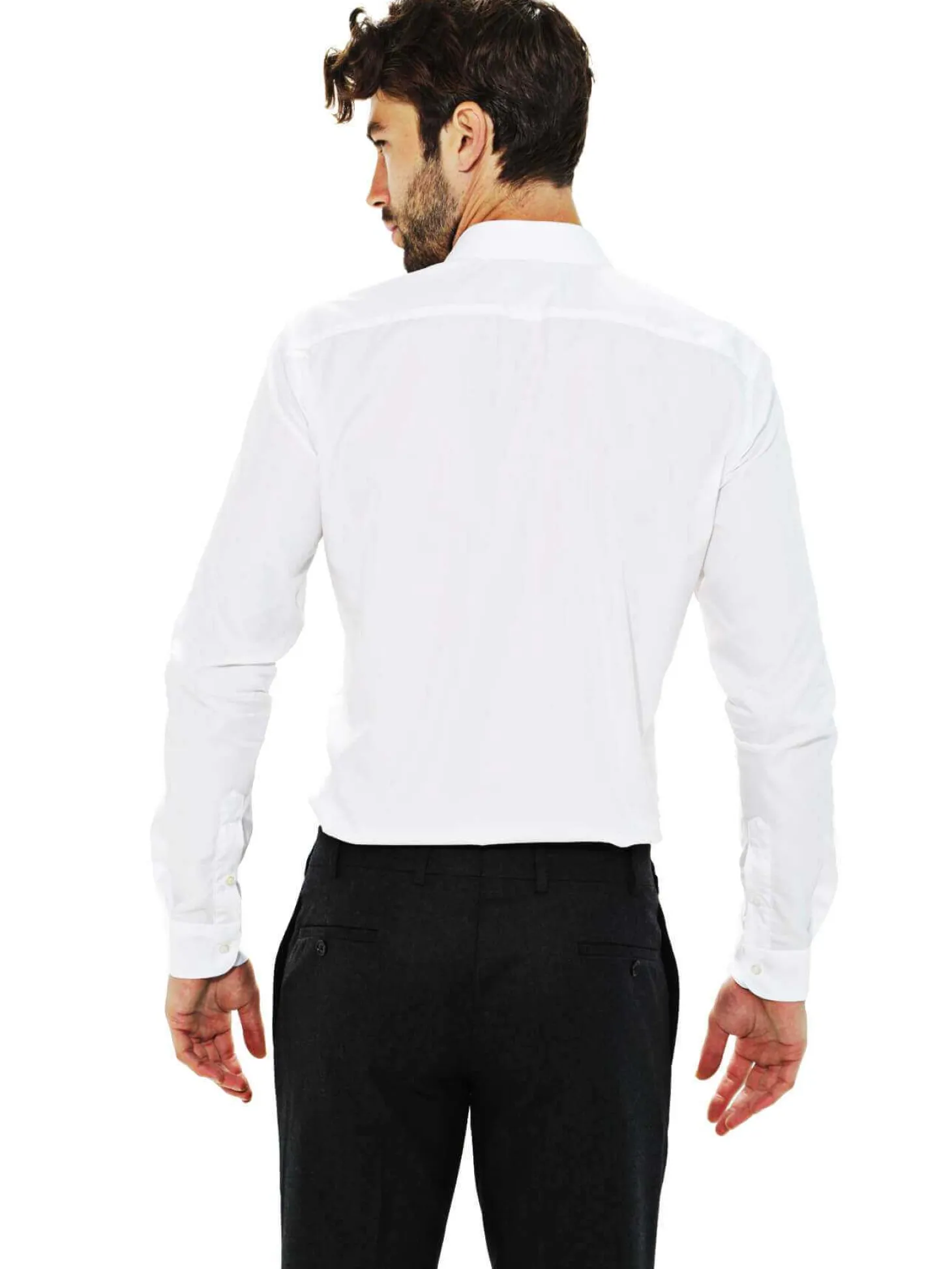 Chemise Thomas cintrée à gorge cachée Easy Care Non Iron
