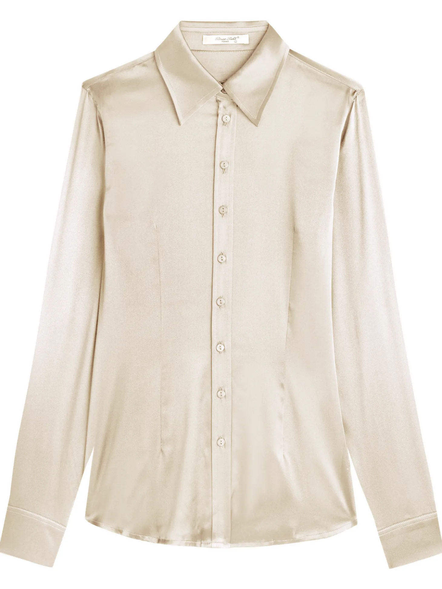 Chemisier cintré satin pure soie Victoria