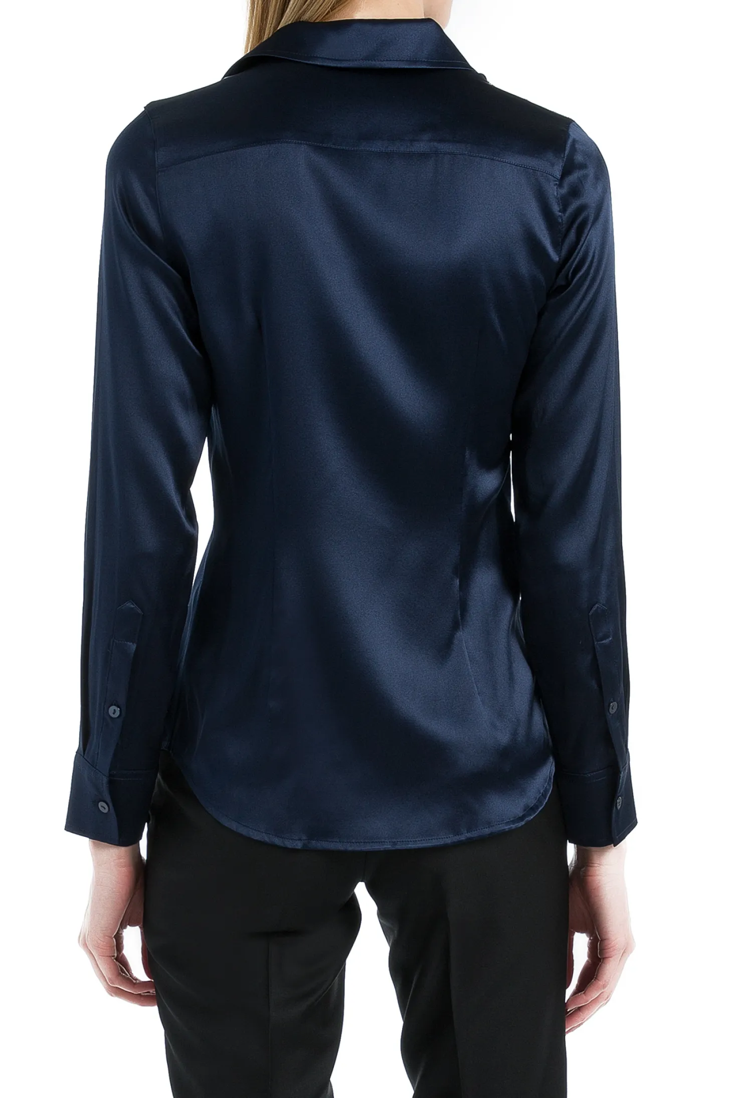 Chemisier cintré satin pure soie Victoria