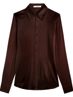 Chemisier cintré satin pure soie Victoria