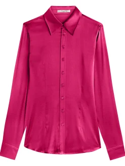 Chemisier cintré satin pure soie Victoria