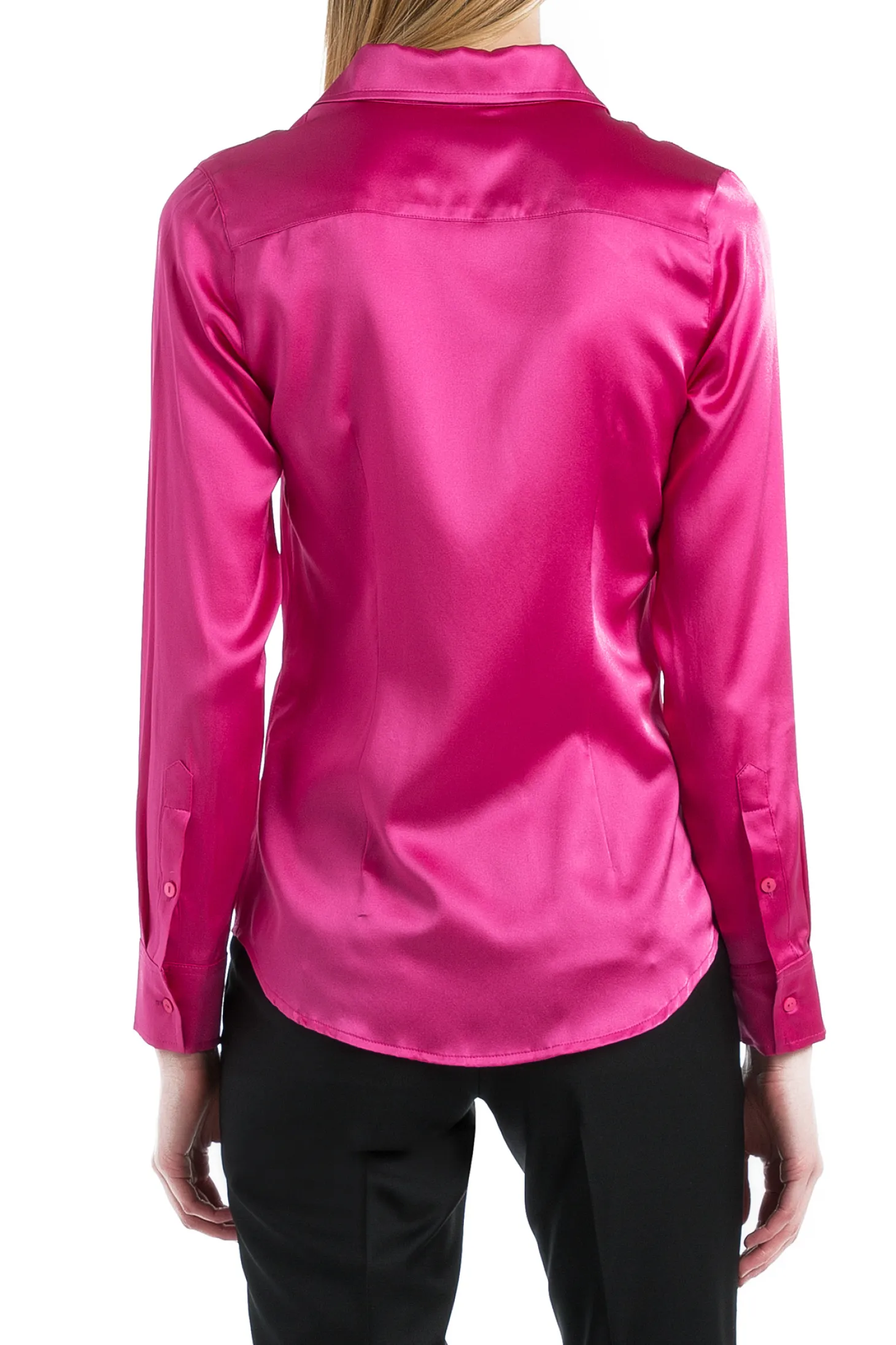 Chemisier cintré satin pure soie Victoria