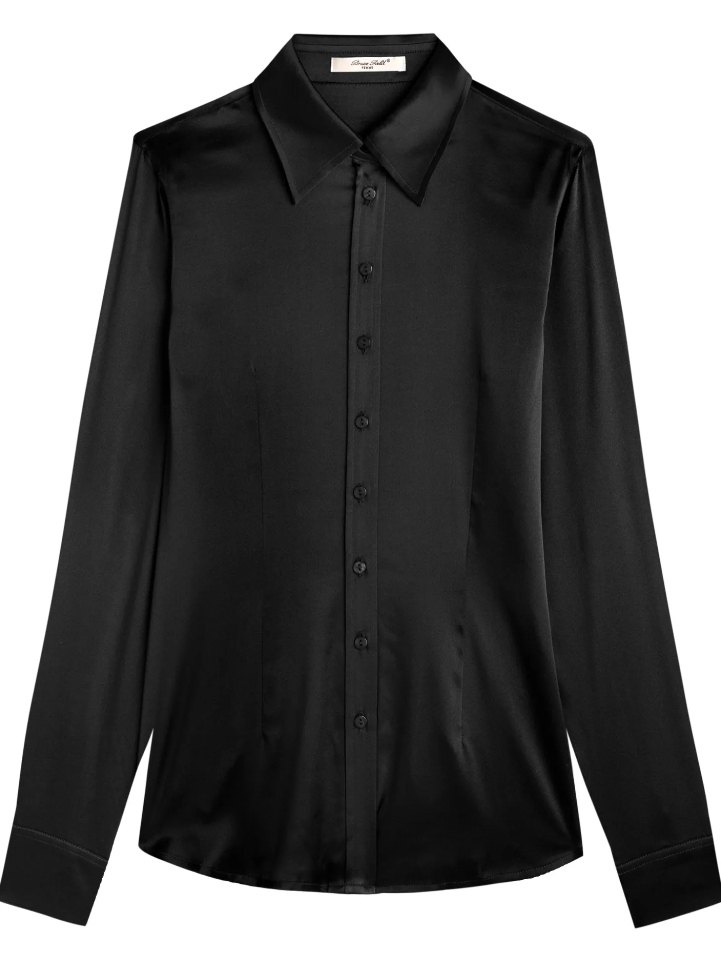 Chemisier cintré satin pure soie Victoria