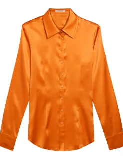 Chemisier cintré satin pure soie Victoria