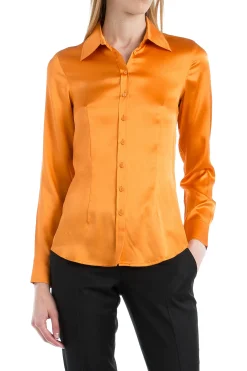 Chemisier cintré satin pure soie Victoria