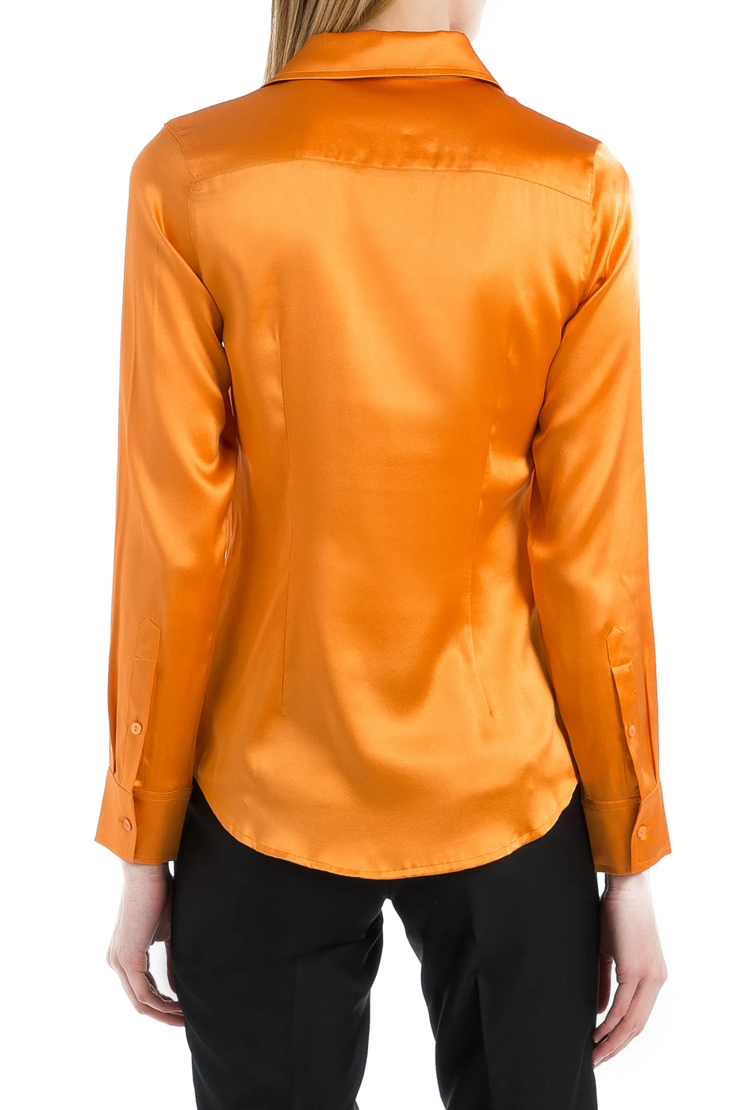 Chemisier cintré satin pure soie Victoria