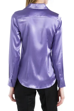 Chemisier cintré satin pure soie Victoria
