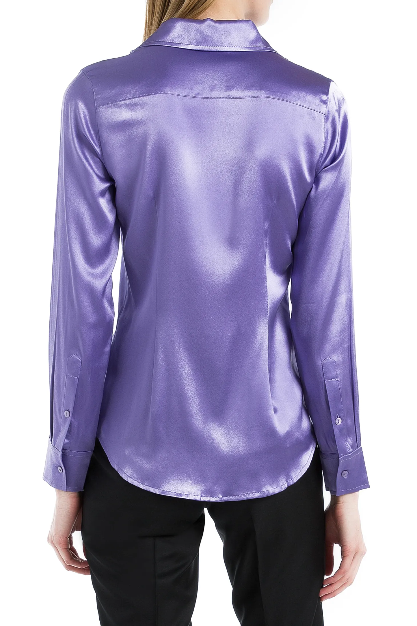 Chemisier cintré satin pure soie Victoria