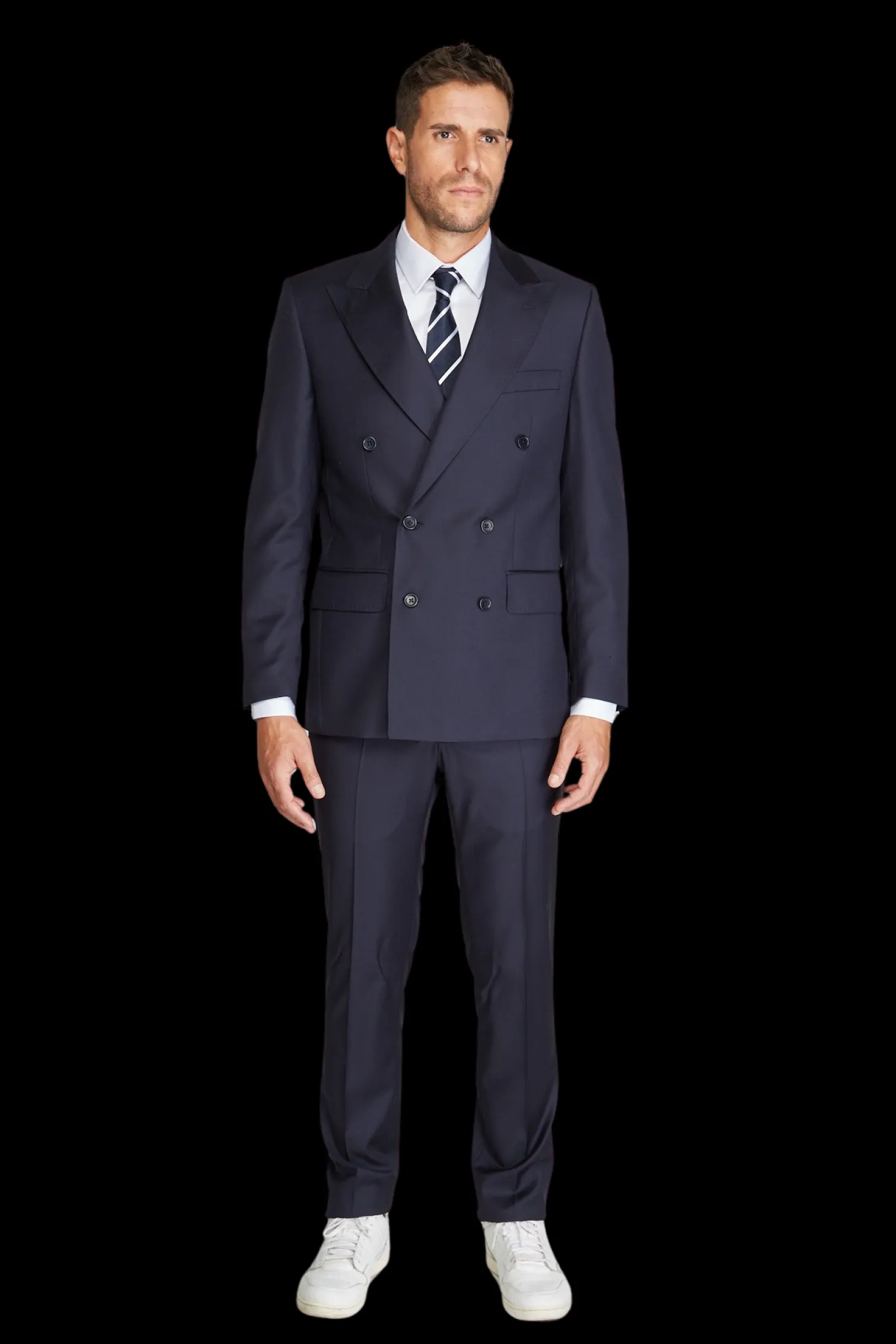 Costume Mathieu coupe croisée moderne pur laine Vitale Barberis Canonico