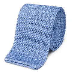 Cravate fine en maille tricot de pure soie