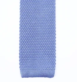 Cravate fine en maille tricot de pure soie