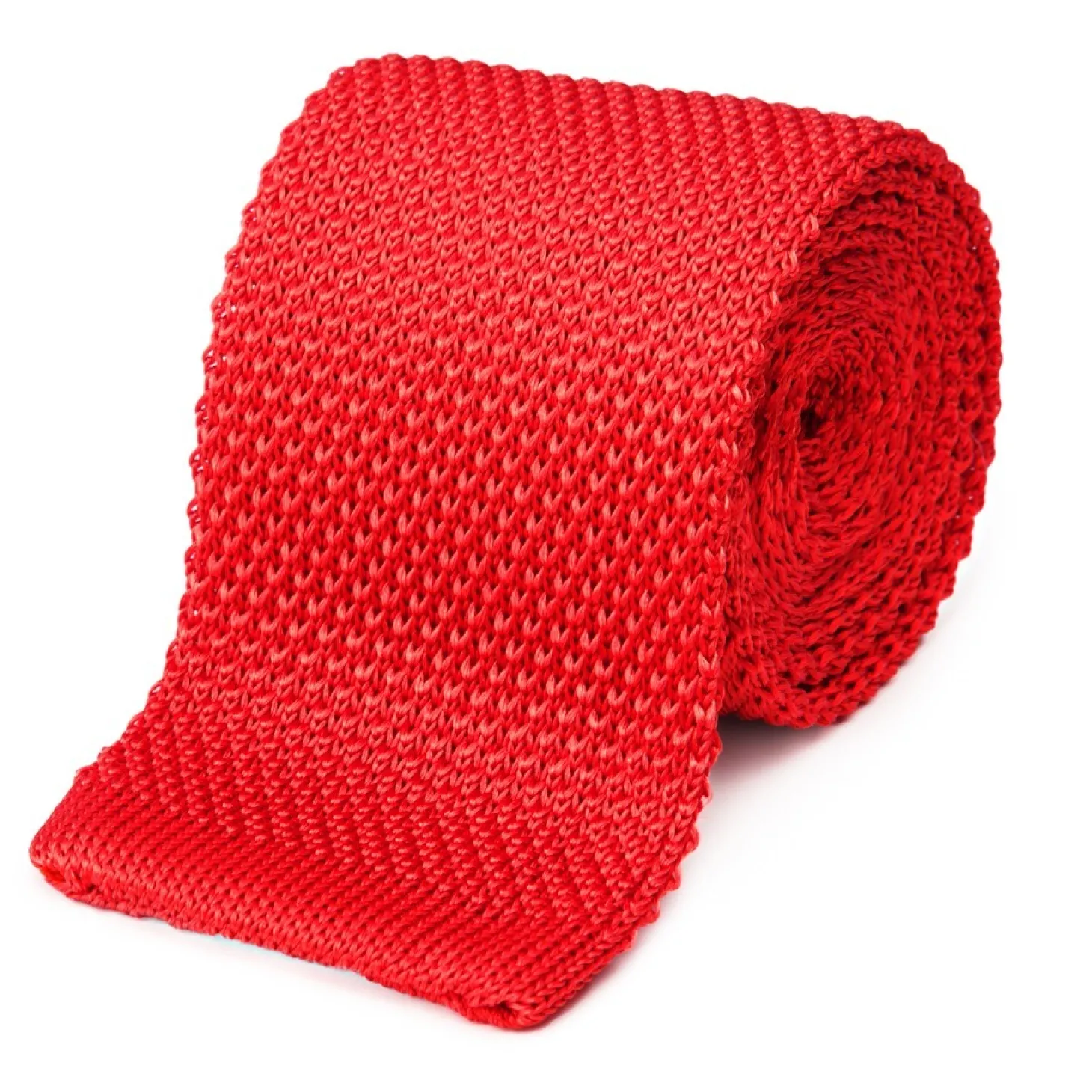 Cravate fine en maille tricot de pure soie