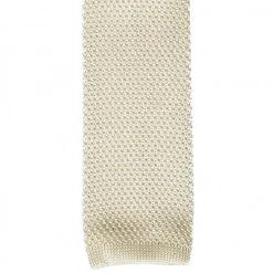 Cravate fine en maille tricot de pure soie