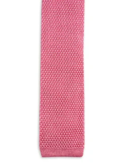 Cravate fine en maille tricot de pure soie